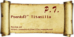 Psenkó Titanilla névjegykártya