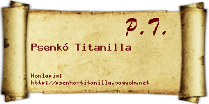 Psenkó Titanilla névjegykártya