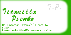 titanilla psenko business card